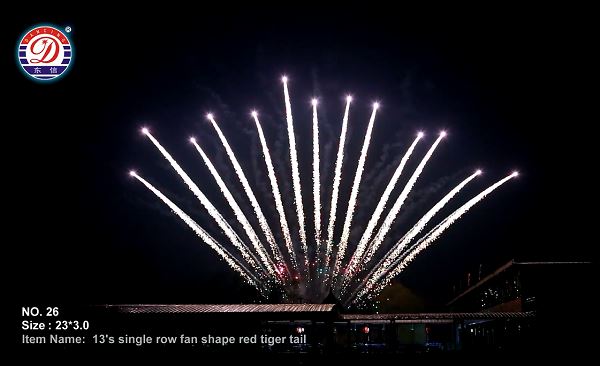 1.2Inch 13 Shots Fan Shaped Single Row Display Fireworks